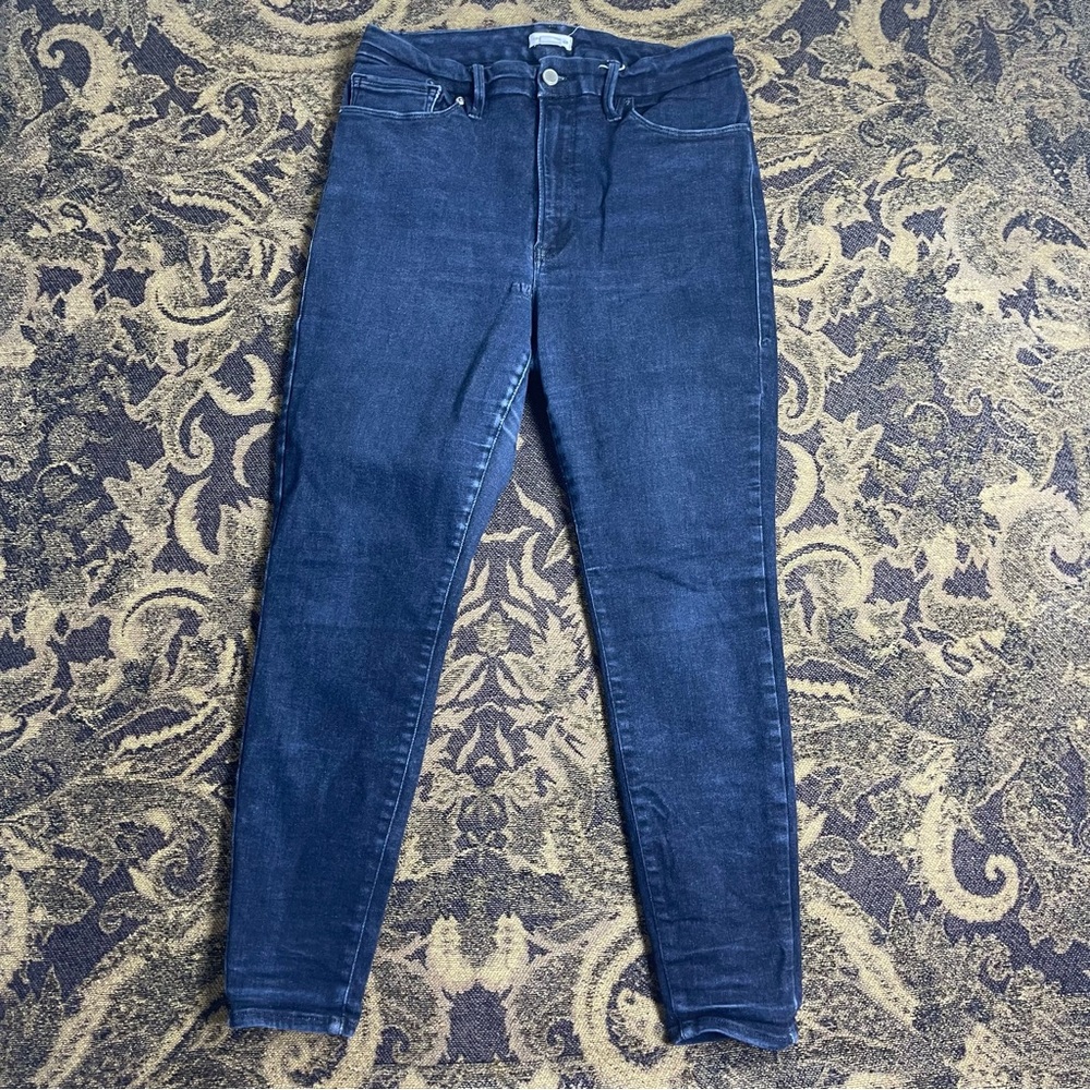 Good American Women's Always Fits Skinny Jeans - Dark Blue
